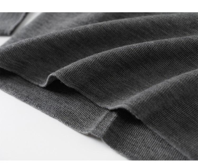 Women's Merino Wool One-Piece Knit Top with Rolled Hem - 2026 Spring/Autumn Collection
