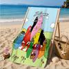 Custom Name Colorful Cartoon Barba-papa Heart In Space Adventure Microfiber Beach Towel, Lightweight for Summer Travel, Swimming Pool Fan Gift