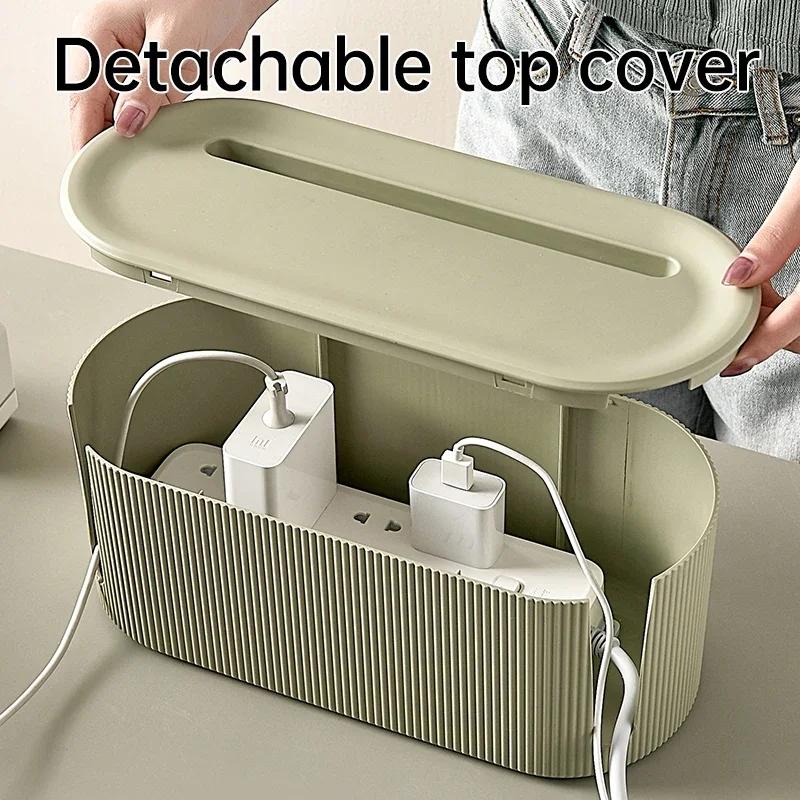 Nordic Plug Board Oppbevaringsboks Kabel Ledning Organizer Veske Socket Trådløs WiFi Router Armbånd Desktop Data Line Plug Holder Hylle