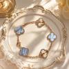 Four-leaf Clover Five-flower Bracelet for Women Accessible Luxury Style Fashioneasiest for Matchcasual Flower Bracelet