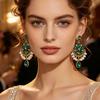 Indian Retro Luxury Bohemian Pearl Tassel Rhinestone Stud Earrings
