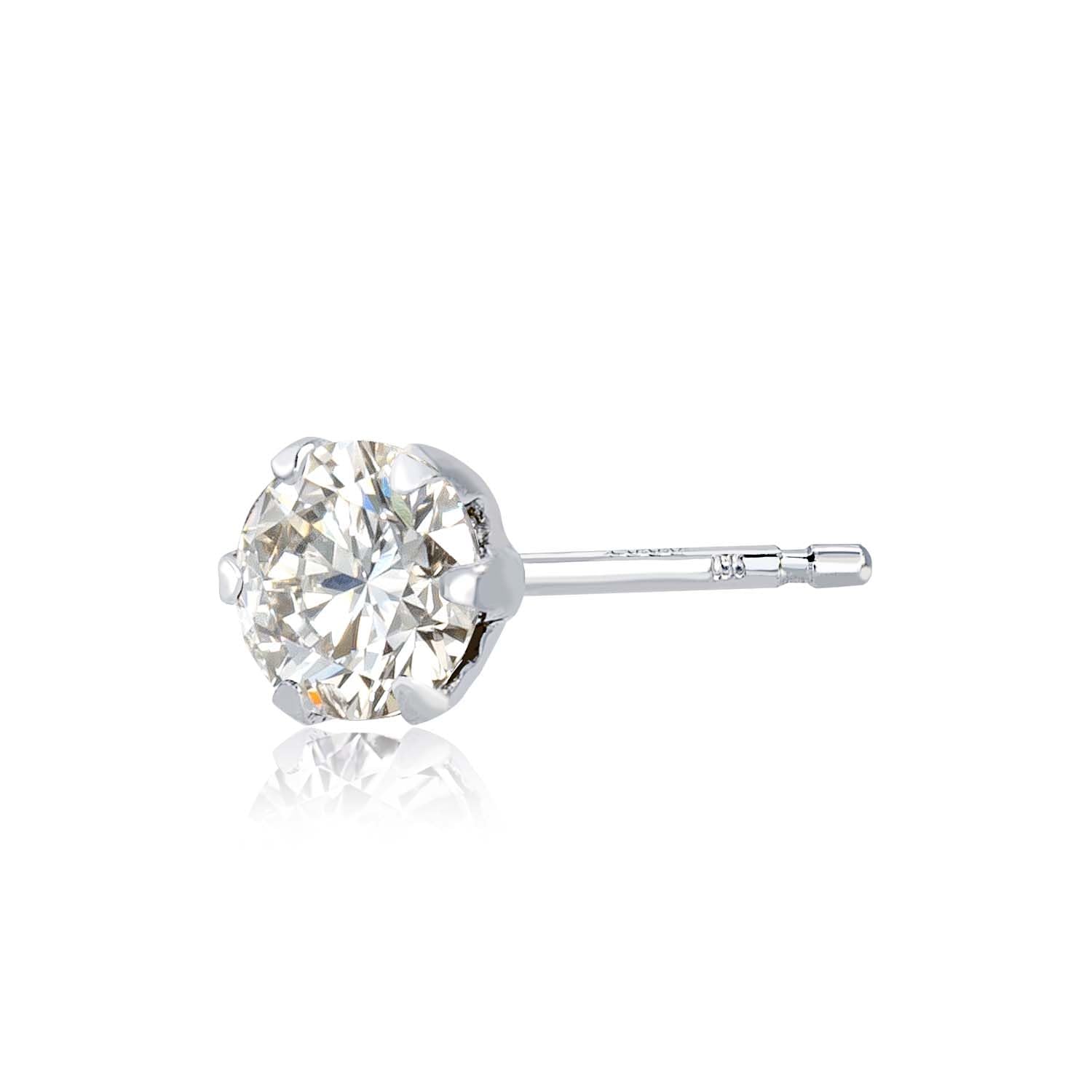 

Diamond Single 1 6 1 [Lara Christie] Earrings, Ear, Piece, 0.15ct, Stud, Prongs, Stone, Platinum, Pt900, le71-0019-pt платиновий