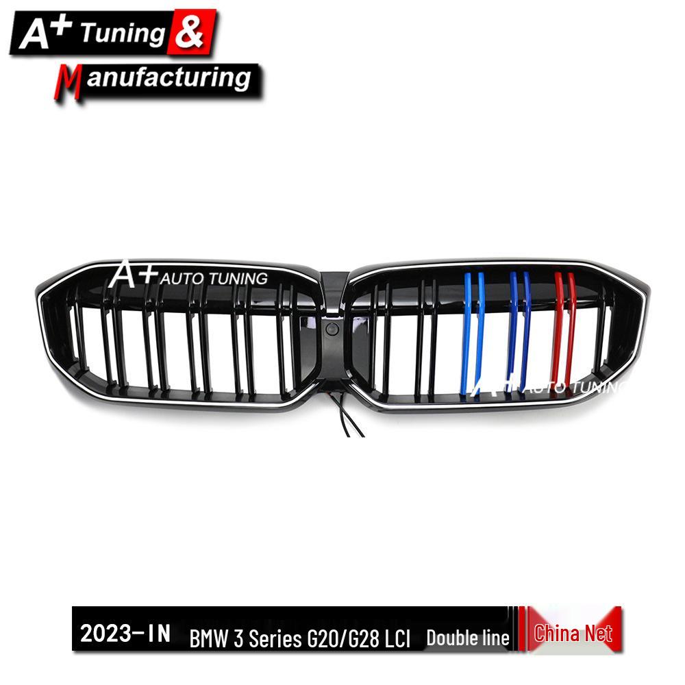 BMW 3 Series G20/G28 2023-IN Dual-Line Front Grille with LED Tri-Color Lights