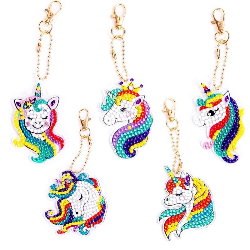 New Diy Diamond Painting Keychain Handmade Acrylic Pendant Jewelry Christmas Single-Sided Diamond Decoration Diamond Painting