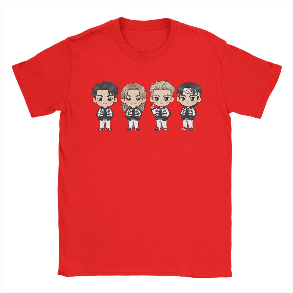 LNGSHOT chibi Ohyul Ryul Woojin Louis T-Shirt Unisex Lustige Baumwoll-T-Shirts Rundhals Kurzarm T-Shirts Übergrößen Kleidung