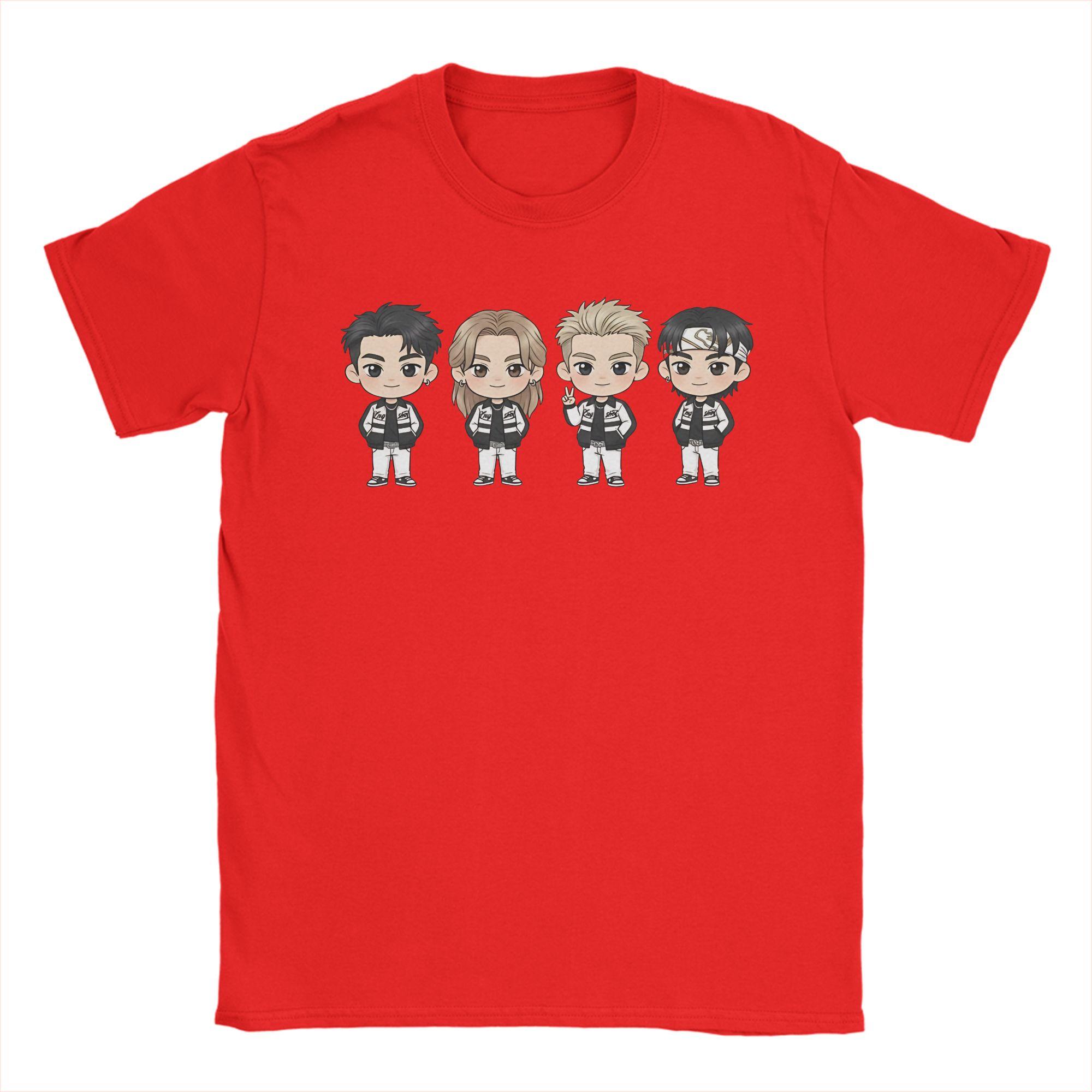 LNGSHOT chibi Ohyul Ryul Woojin Louis TShirt Unisex Funny Cotton Tees Crew Neck Short Sleeve T Shirts Plus Size Clothing S