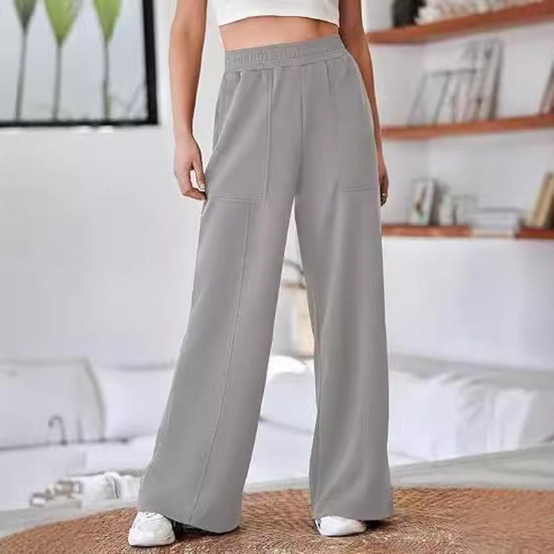 Autumn and Winter Women's Pant Plus Size Casual High Waist Loose Casual Wide Leg Pants