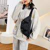 Crossbody bag trendy brand men's versatile casual breast bag tooling simple ins fanny bag small satchel women's Japanese shoulder bag