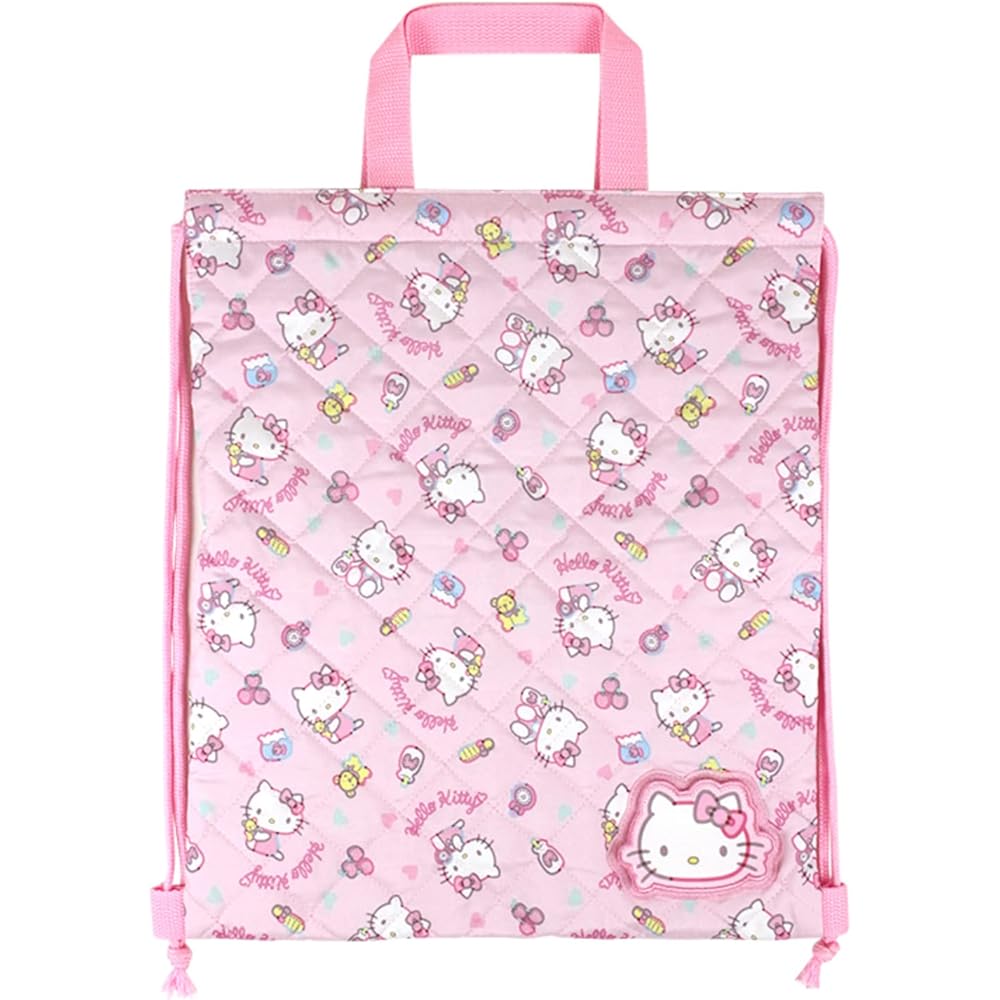 High Wave Create Hello Kitty Quilted Drawstring Bag Gym Clothes Storage 111514