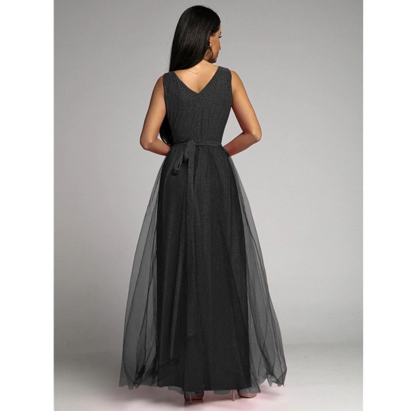 Women Formal Attire Fashion Sexy V-neck Ladies Evening Dress