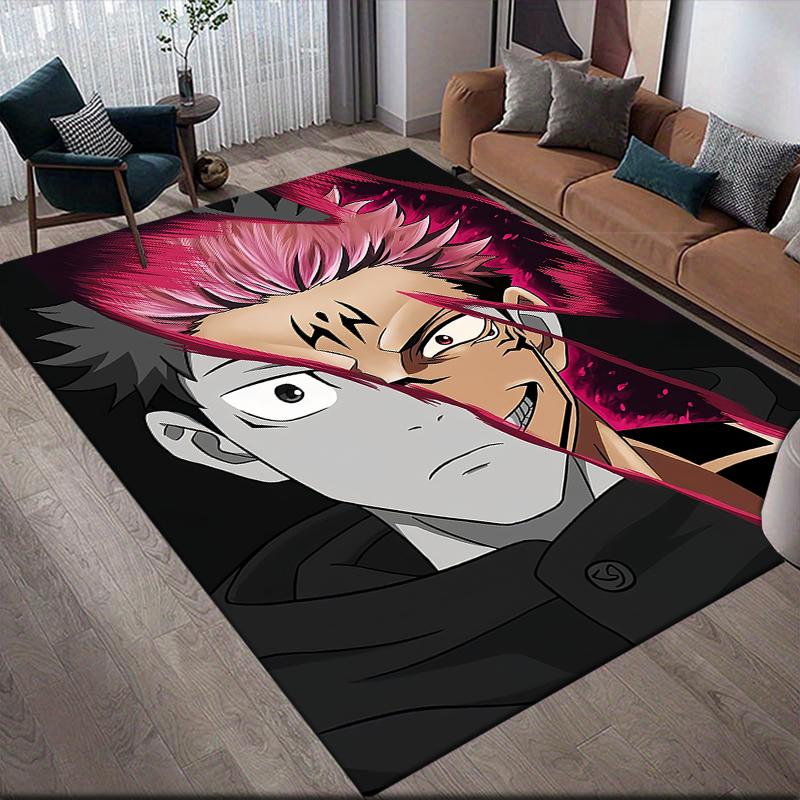 

Jujutsu Kaisen Main Characters Square Area Rug, Non-Slip Floor Mat for Bedroom, Perfect Gift for Fans.chl 60x90cm