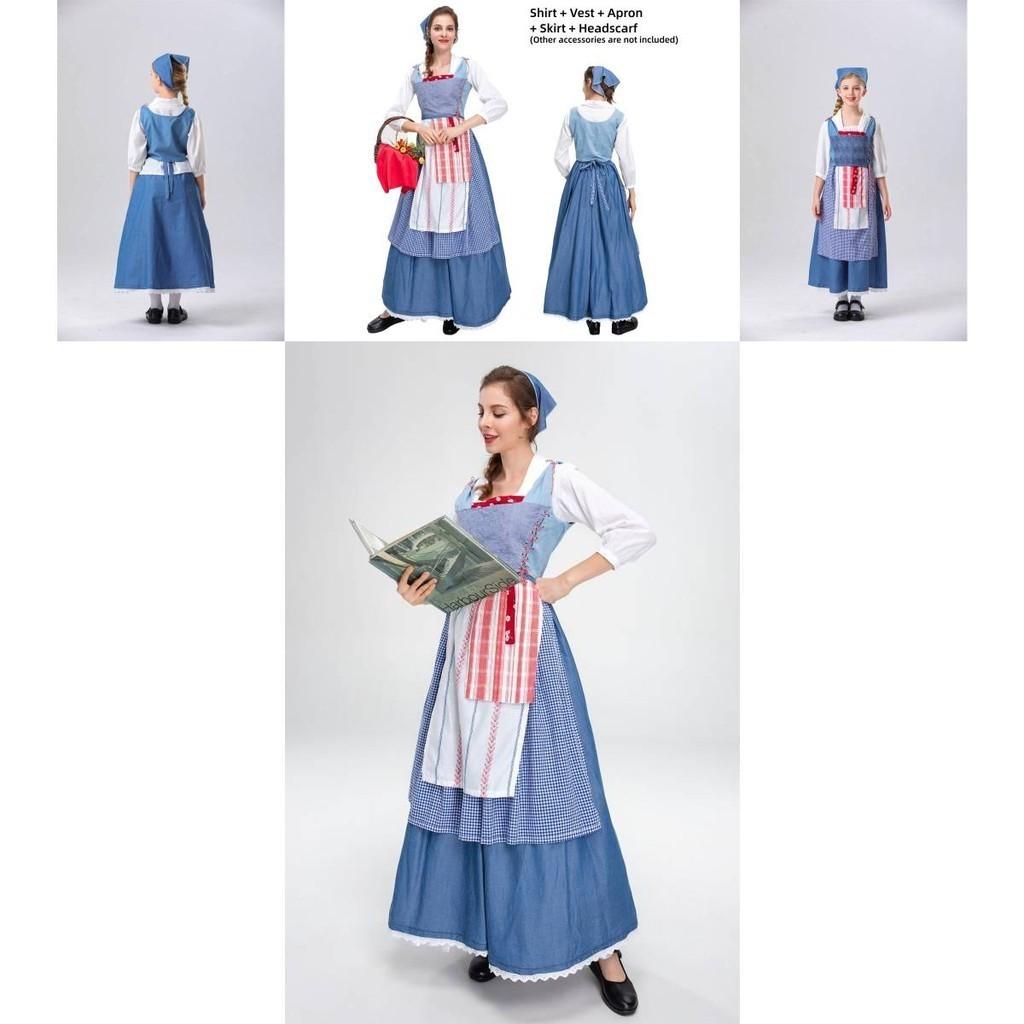 Adult Little Match Girl Cos Costume For Halloween Stage Performance Exquisite Polyester Fiber Material European And American Fantasy Theme Suitable