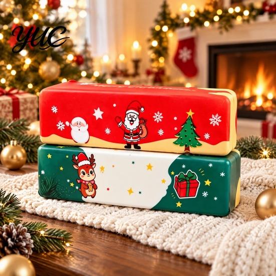 Soft Butter Squeeze Toys Christmas Squishy Fidget Toy, Slow Rising Stress Relief Silent Desk Relievers Xmas Santa Reindeer Sensory Portable