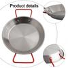 Easy To Clean Paella Bowl Serving Plate Stainless Steel Skillet Practical Design
