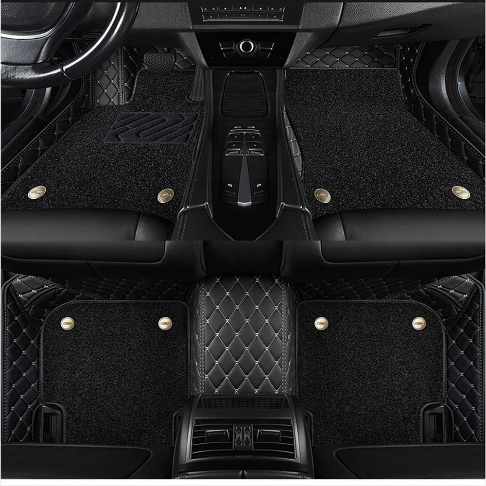 For Toyota Previa Auto Double layer 5D Custom Car Floor Mats Carpets Foot car Accessories voiture floor liners