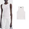 MD Spring New Arrival Women's Round Neck Straight-leg Silm Casual Minimalist Texture White Suspender Vest 6804533
