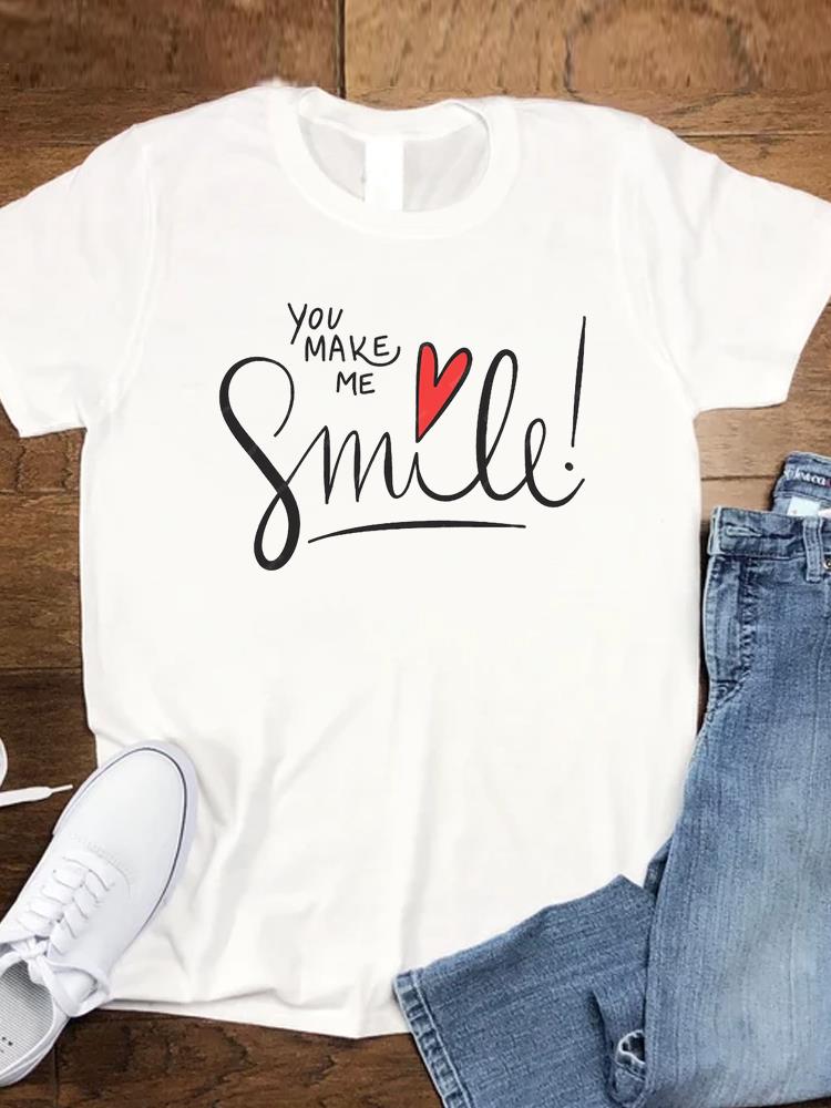 Tee Top T Women Tshirts Clothing Flower Faith Trend Female Fashion Casual Short Sleeve Cartoon Lady Clothes Graphic T-shirts