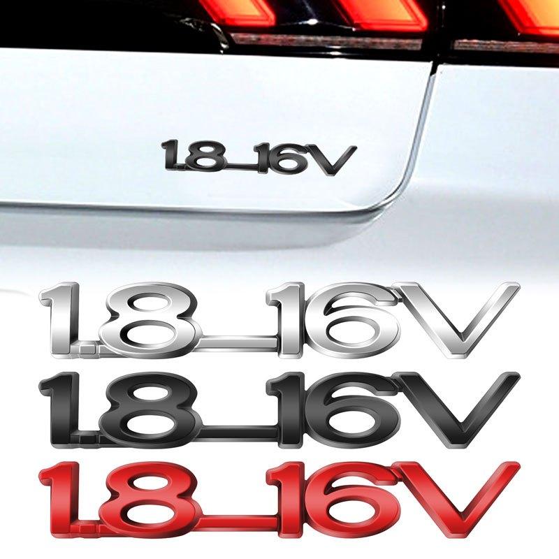 1pc 3D Metal 1.8-16V Emblem | Car Rear Trunk Tailgate Badge Sticker Universally Applicable for ZAFIRA  ASTRA Optima Corsa Vectra Insignia
