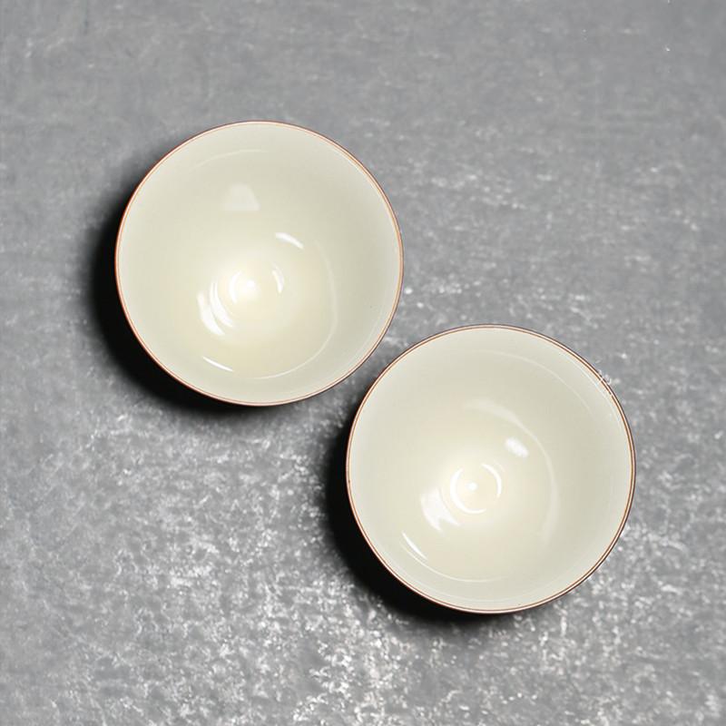 1 Pc Chinese Hand-painted Bamboo Leaf Tea Cup Handmade Ceramic Tea Bowl Teaware Master Porcelain Teacup Meditation Cup 45ml