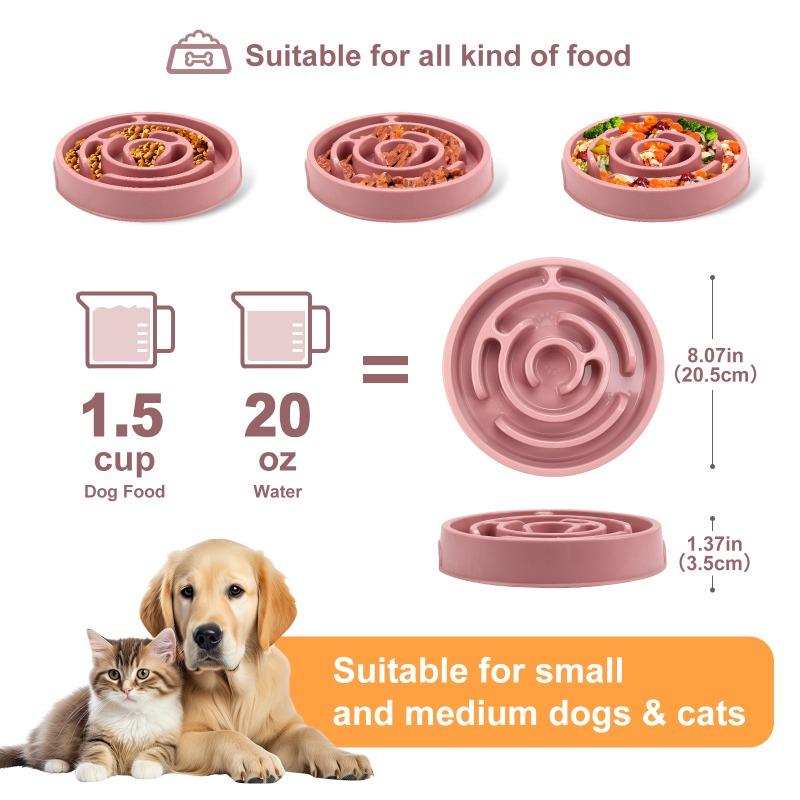 1Pcs Pet Cat and Dog Slow Food Tray Products Anti-choking Disc Licking Utensils Safety Material Energy Consumption