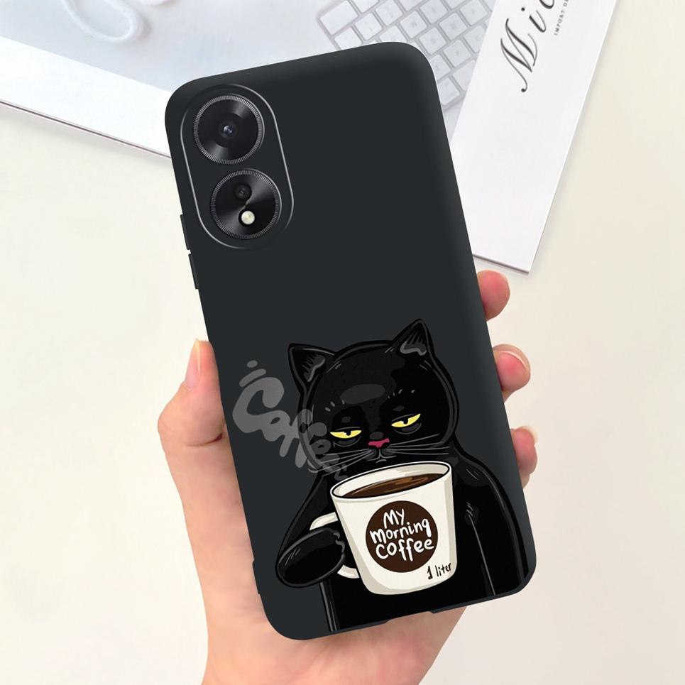 For OPPO A17 A17K Phone Case Flower Astronaut  Soft Silicone Matte Cover For Coque OPPOA17 OPPOA17K A 17 17K Fundas Shockproof