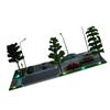 LED Lighting Car Parking Lot Scenery Model Toy Diorama City Road Scene Model Kits 1:87 Sand Table Scene Building Model
