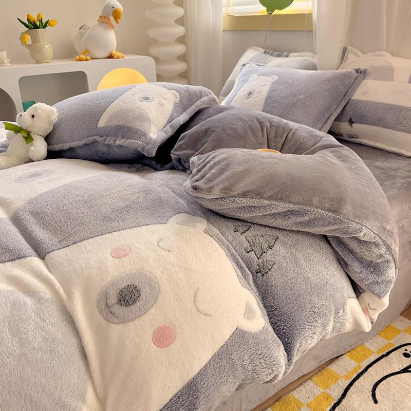 

Rainbow Theme Plush Duvet Cover Fluffy Soft Boys Girls Luxury Queen Quilt Cover Winter Warm Letter Print Bedding No Pillowcase Single 150x200cm 1pc