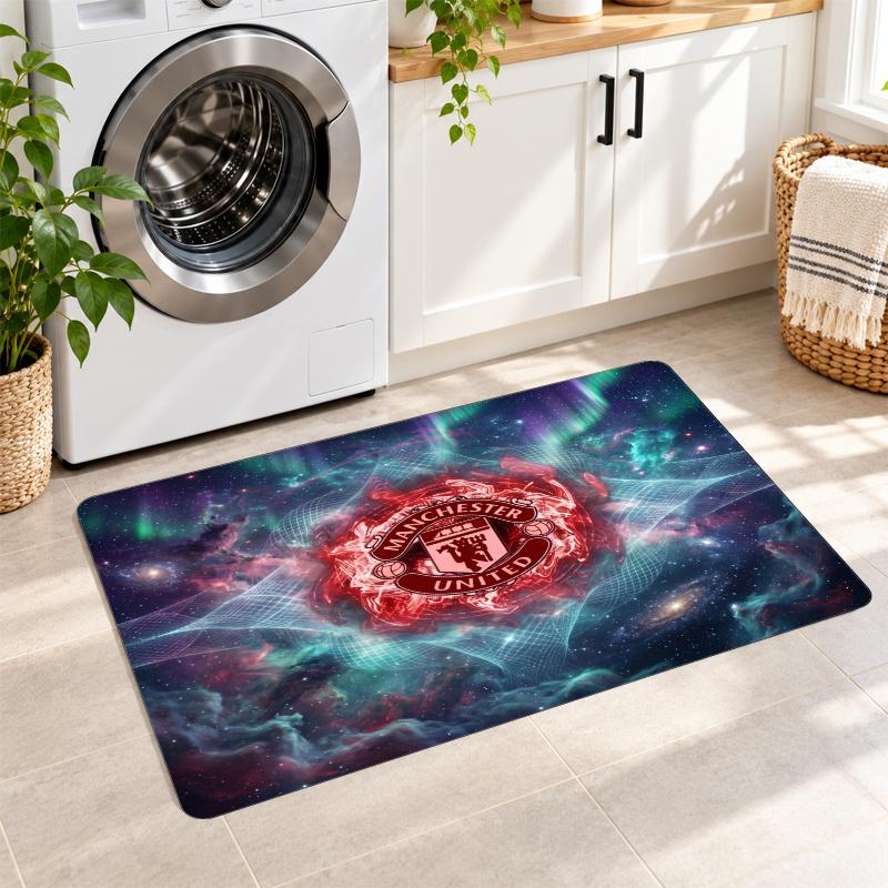 Flannel Kitchen Mat Manchester United Soft Area Rug Non Slip Floor Carpet Home Decoration