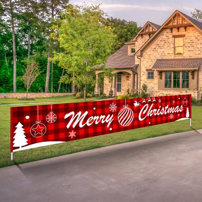 Christmas Courtyard Atmosphere Layout Large Poster Christmas Outdoor Activities Decoration Layout Banner Customization