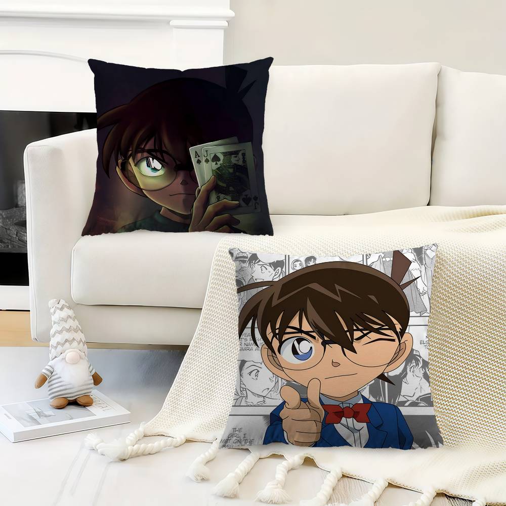 DDetective CConan Personalized Pillow Cover Kids Bedroom Wild Party Decor Pillowcase Kid Birthday Shower Gift