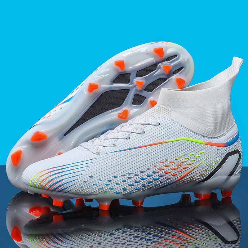 high-top football shoes broken nails sneakers long nails non-slip adult children's sports shoes men's professional training shoes