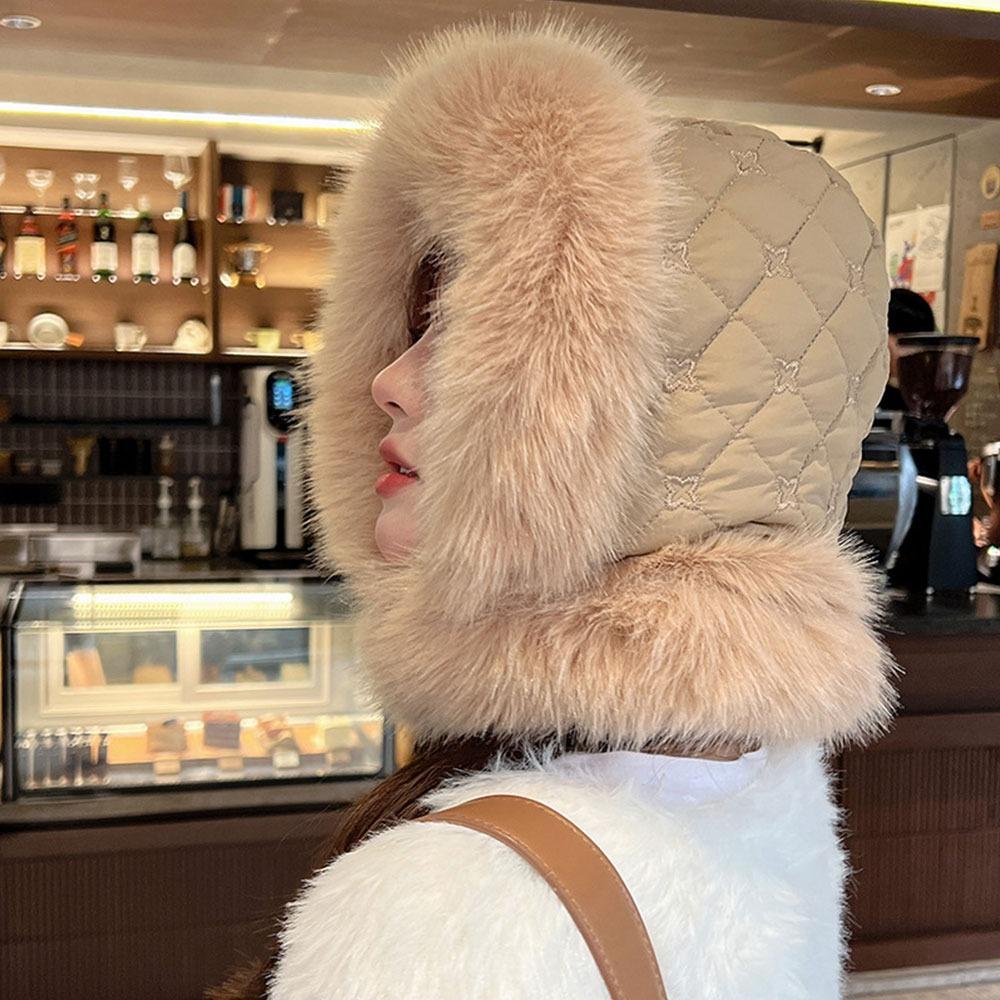 Plush Bomber Hat Ear Protection Ski Russian Cap Outdoors Ushanka Fur Hat  for Men Women