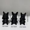 French Bulldog Statue Ornament, Listen, Look, Speak Wisdom Puppy Statue, Perfect Gift for Smart and Satirical Dog Lovers