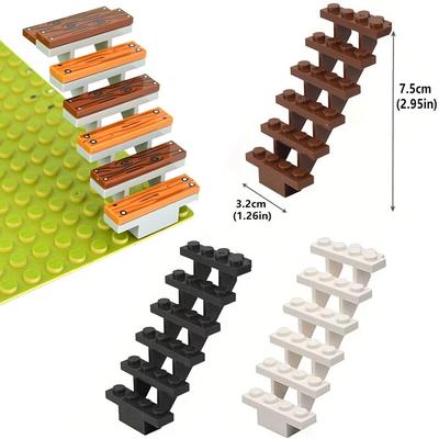 5pcs Staircase MOC Blocks 7x4x6 House Stairs Straight Open 30134 Steps Ladder Modular My City Construction Block DO IT YOURSELF Blocks Playthings