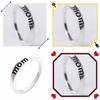 European And American Style Mom Mother Dad Ring Silver Plated Alloy Jewelry Wholesale Mother's Day Gift Accessories