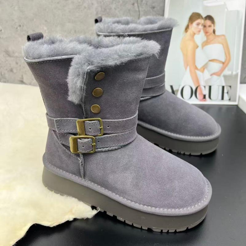 

Кожаные теплые модные толстоподошвенные зимние ботинки женские 2025 зима новые бархатные утепленные хлопковые ботинки средней высоты 40