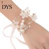 Wrist Corsage Elegant Comfortable Touch Anti-Wear Bride Bridesmaid Bracelet Flower for Wedding Engagement