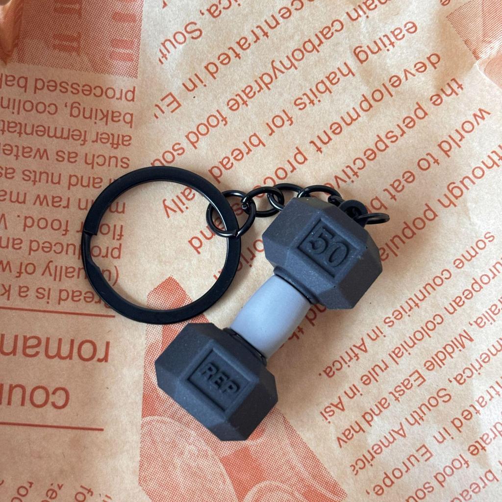 Miu Series Mini Barbell & Dumbbell Plate Keychain Bag Charm