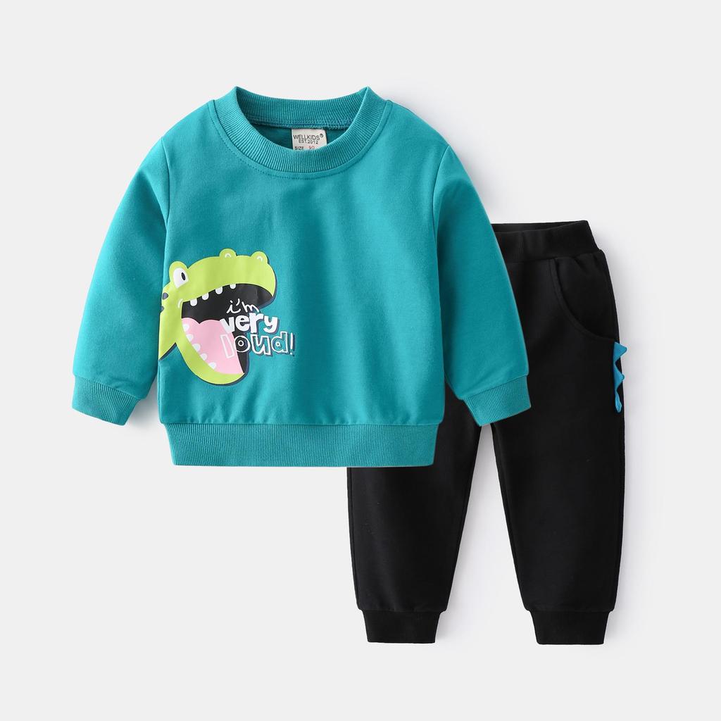 2023 Spring Cute Cartoon Print Casual Set for Kids