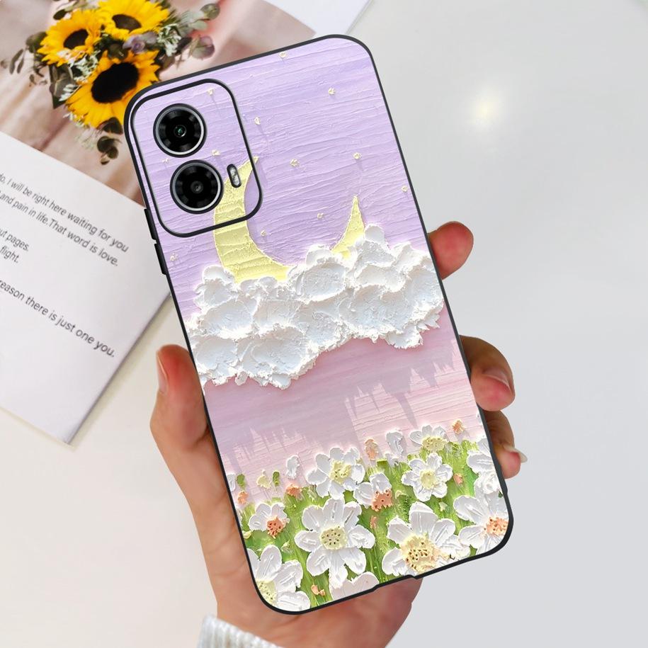 For Motorola Moto G24 Power Case 2024 New Fashion Flower Silicone Soft Back Cover For Moto G24 G34 Phone Case MotoG24 G 24 Coque