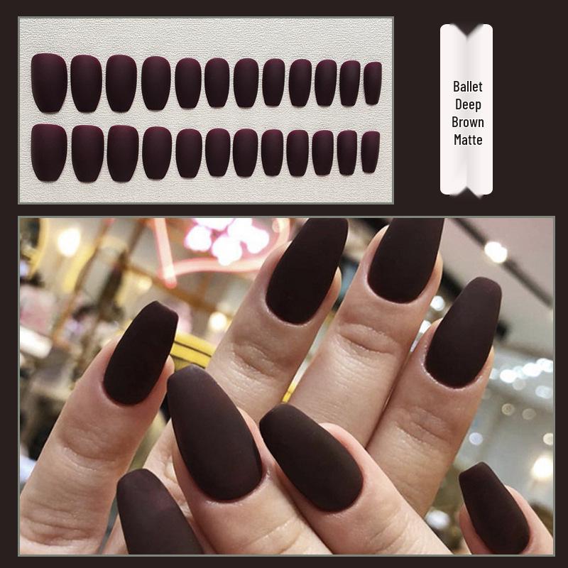 European & American Frosted Matte Press-On Ballet Nails