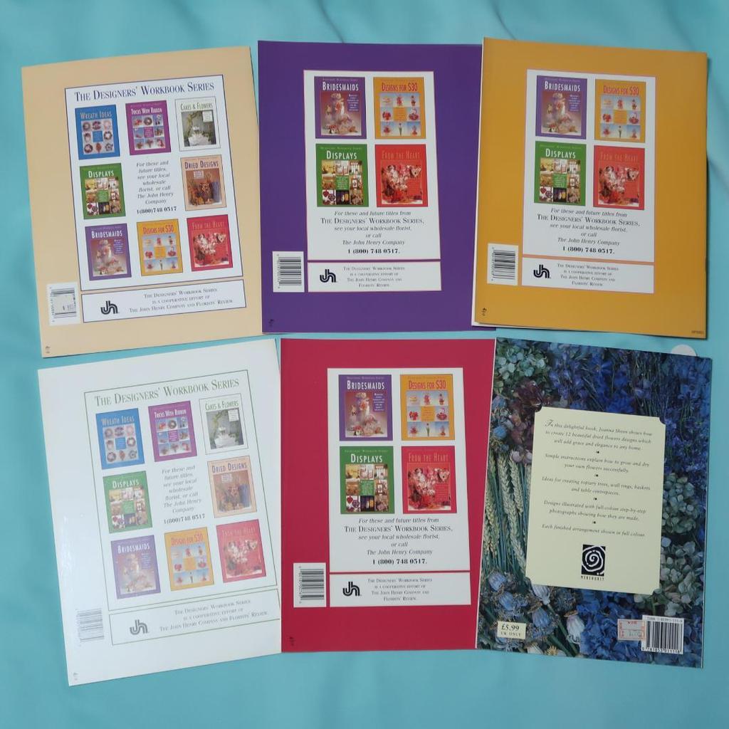 [USED] Sale! Set of 6 "Flower Arrangement Workbook" books - Dried Flowers