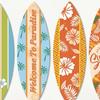 Hawaiian Style Surfboard Hanging Sign Retro Ocean Surfboard Decor  Tropical Cafe Bar