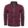 Spring and Autumn Thin Men's Baseball Collar Solid Color Jacket Casual Air Force One Jacket Men's