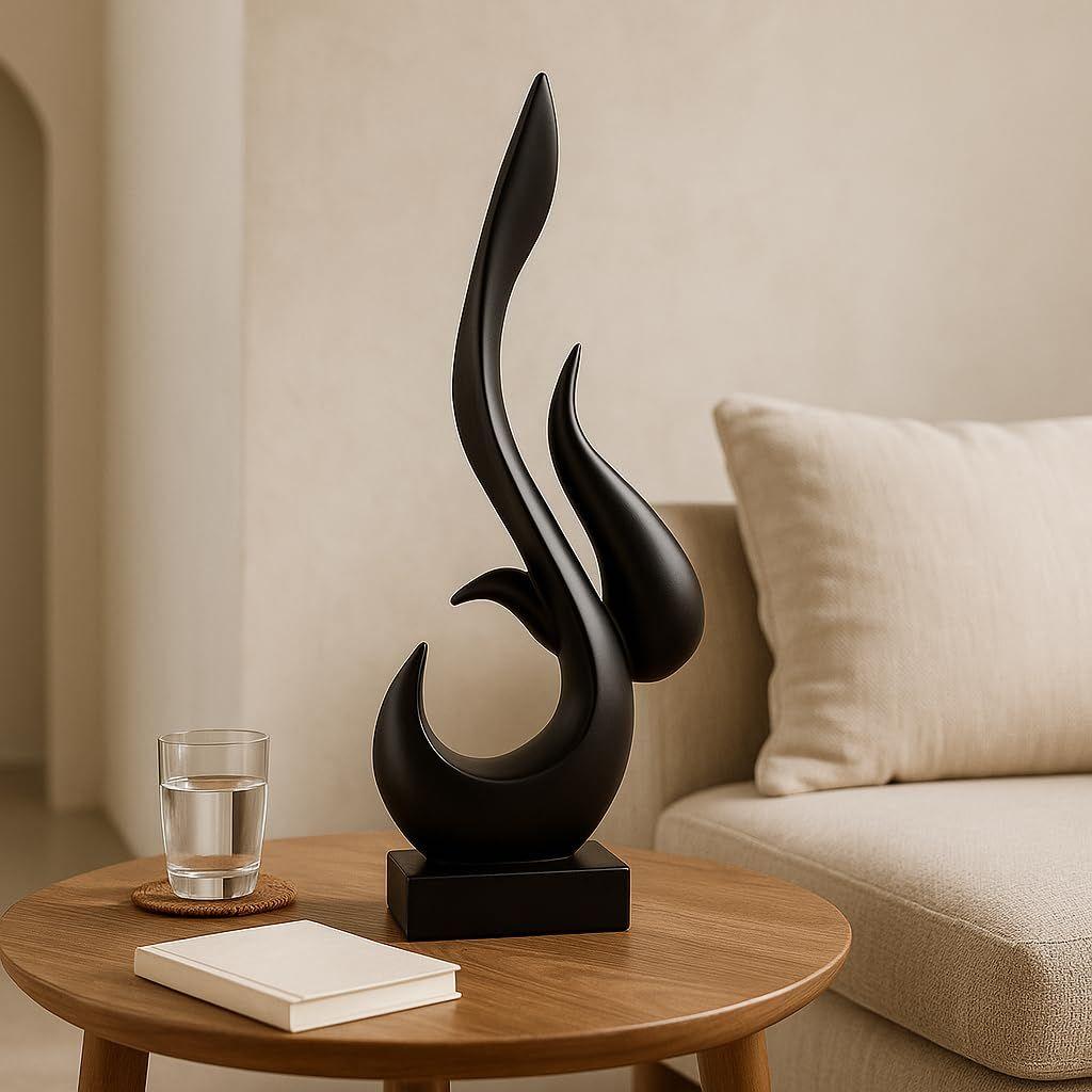 Domácí dekorace Tvar ohně Stolní dekorace Matný povrch Keramické figurky - (Černá),