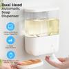 Automatic Soap Dispenser 1000ml Double-Head Touchless Rechargeable Foam Hand Sanitizer Dispenser with 3 Adjustable Levels for Ki