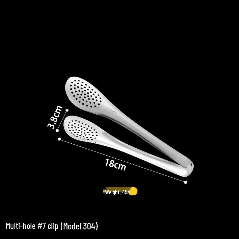 

HANDUNYOU 7-inch 304 Stainless Steel Food Tongs, 10-Pack