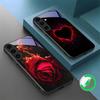 Brilliant Flame Rose Suitable For Samsung Galaxy S26 Ultra S20 FE S21 S22+ S23 Plus S24 S25 Edge magnetism Glass Phone Casee