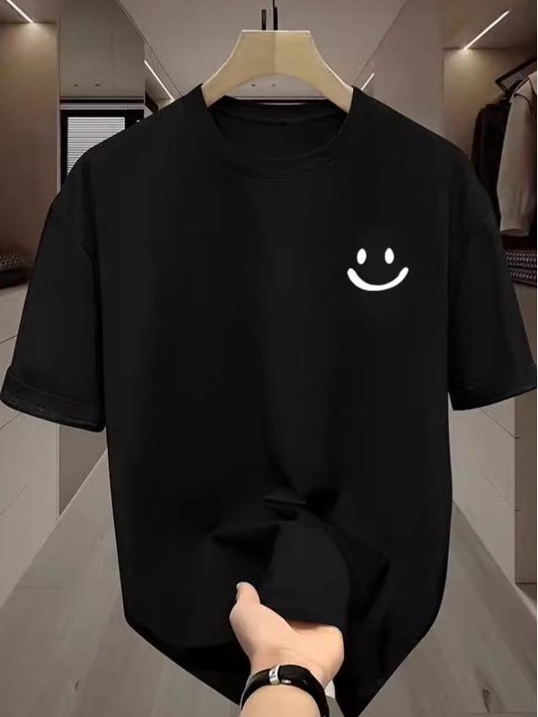 Unisex Black Ice Silk Hong Kong Style Summer T-Shirts - Trendy & Simple Short-Sleeved Tops for Couples