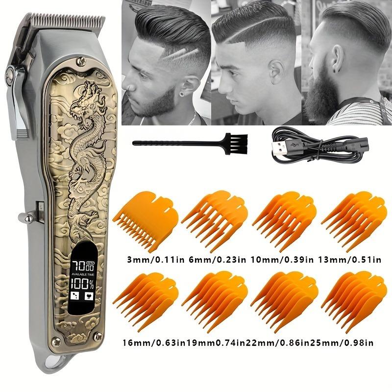 Dragon Pattern Electric Hair Clipper - Professional Salon Grade Clipper for Home Hair Styling - USB Charging για εύκολη χρήση και φορητότητα
